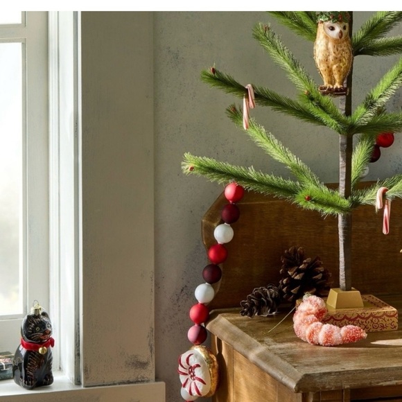 John Derian for Target Glass Halloween Cat Christmas Ornament Red Bow Bell 2025 - Picture 2 of 6